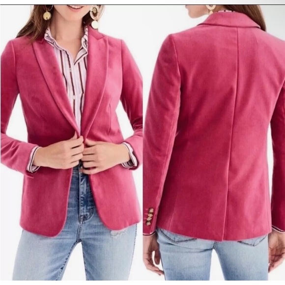 J Crew 100% Cotton Pastel Pink Pinstripe Light Blazer main image 1